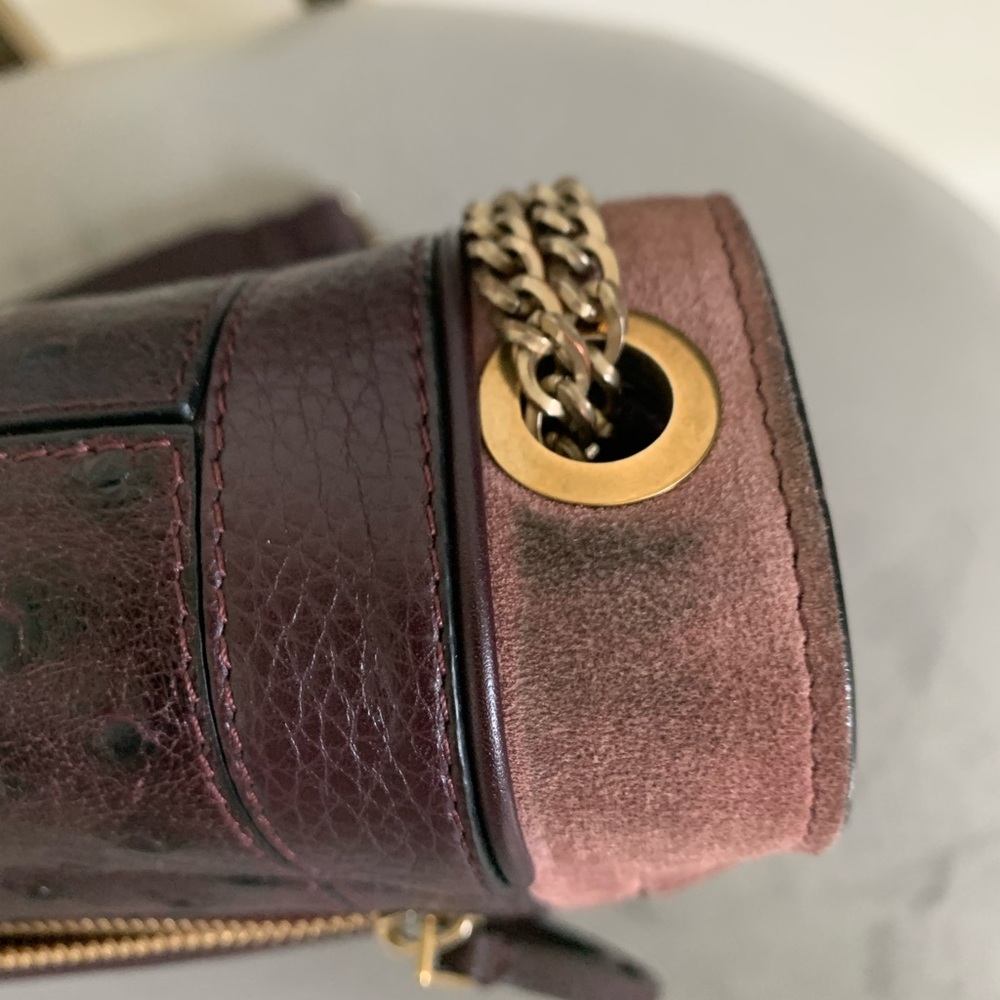 LANVIN | Burgundy Patchwork Calf Leather Medium Sugar Shoulder Bag - Picture 7 of 17
